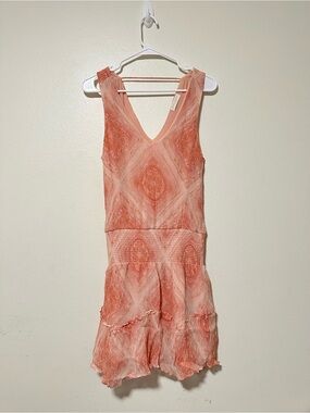 Ramy Brook boho printed silk blend mini dress
